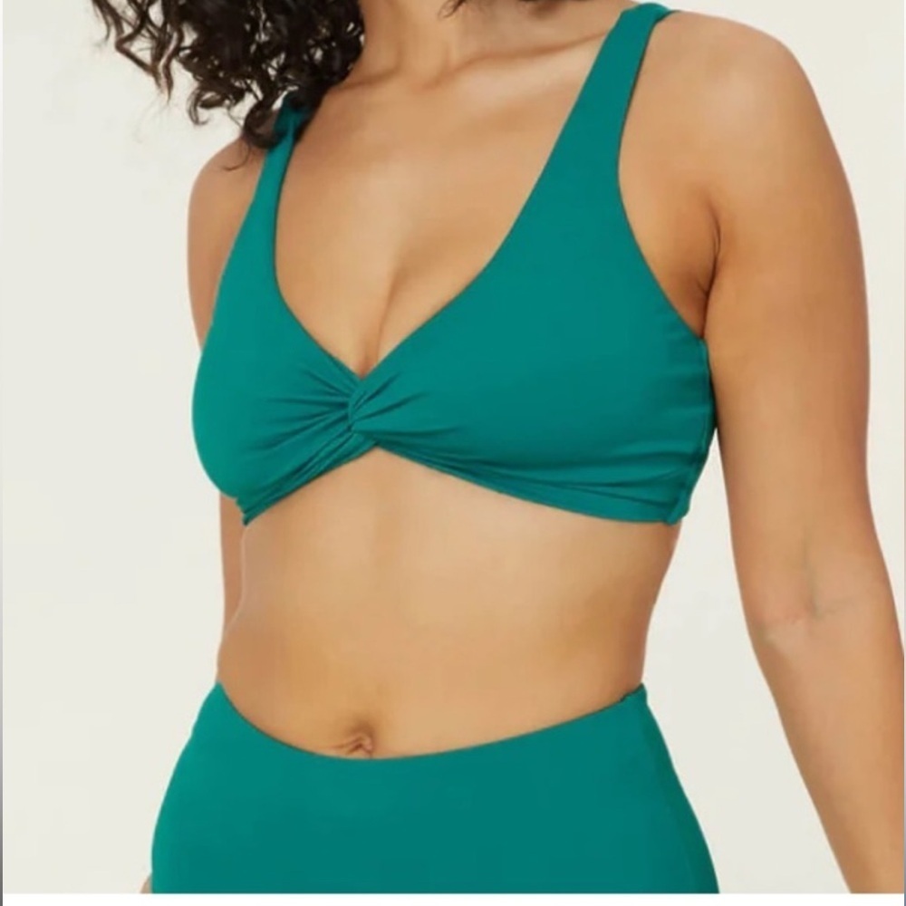 Andie Bikini Set Portofino Top size‎ S High Waisted Bottom size M Peacock NWT